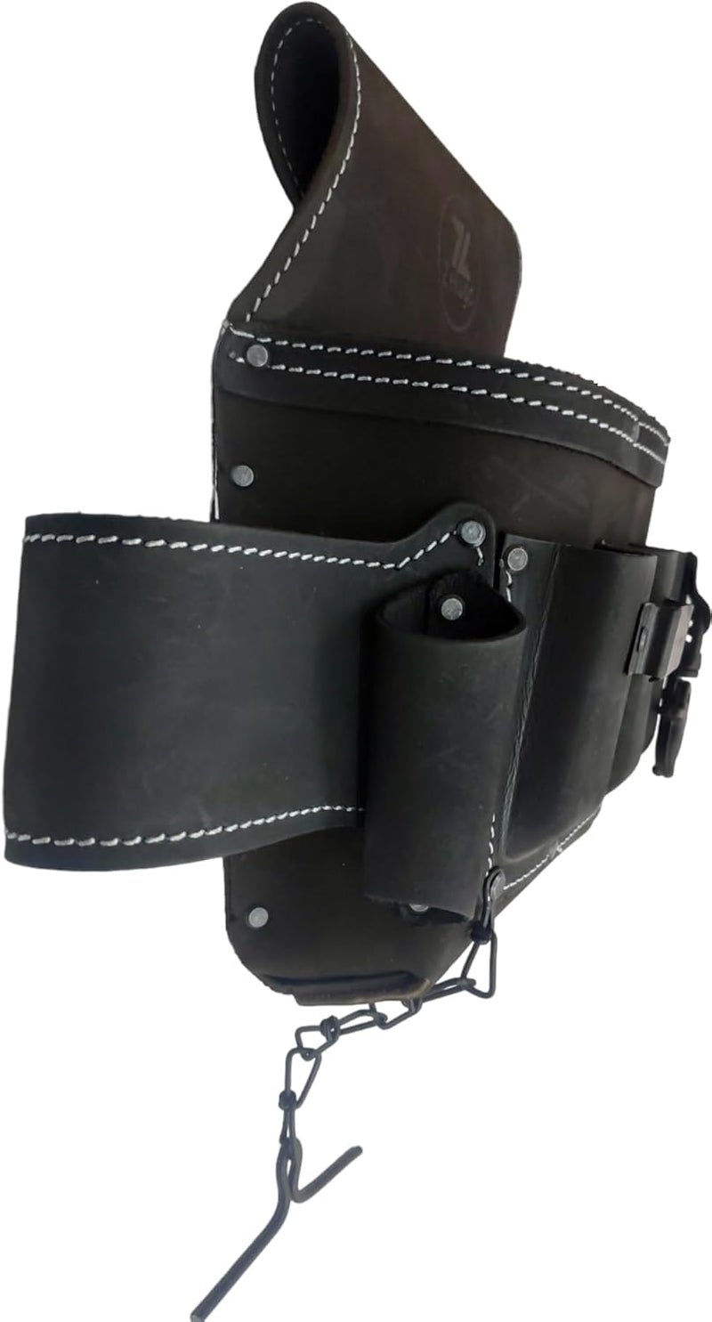 Zeluga 6 Pocket Leather Electrician Tool Pouch - Image 4